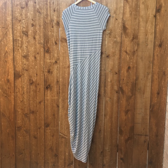 Athleta Maxi ruched-side striped dress Small - Picture 2 of 7